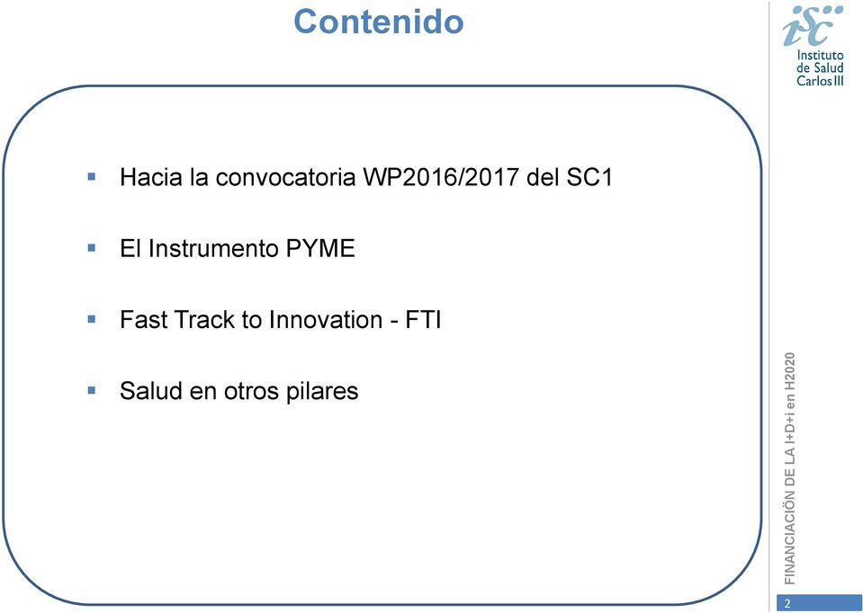 Instrumento PYME Fast Track to