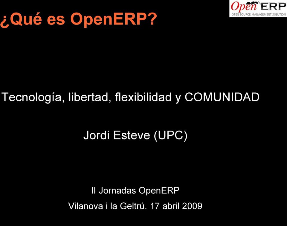 y COMUNIDAD Jordi Esteve (UPC) II
