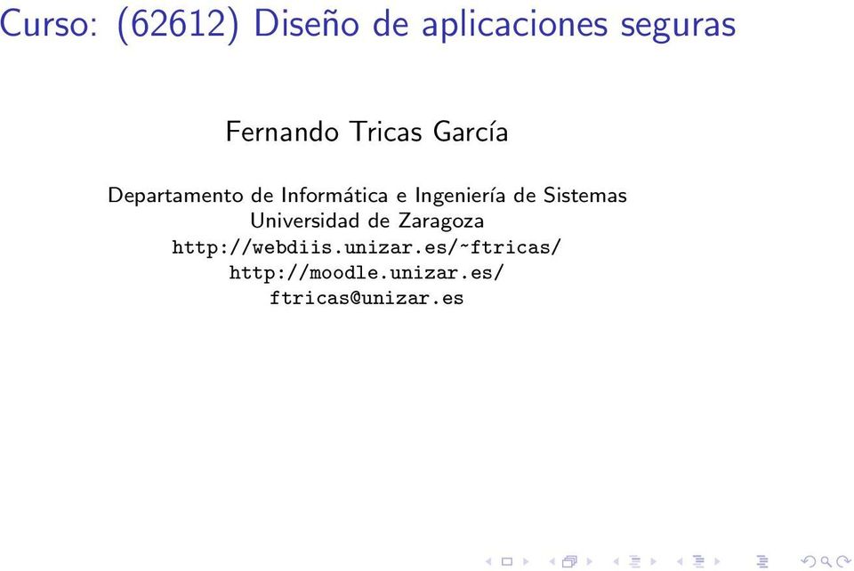 de Sistemas Universidad de Zaragoza http://webdiis.