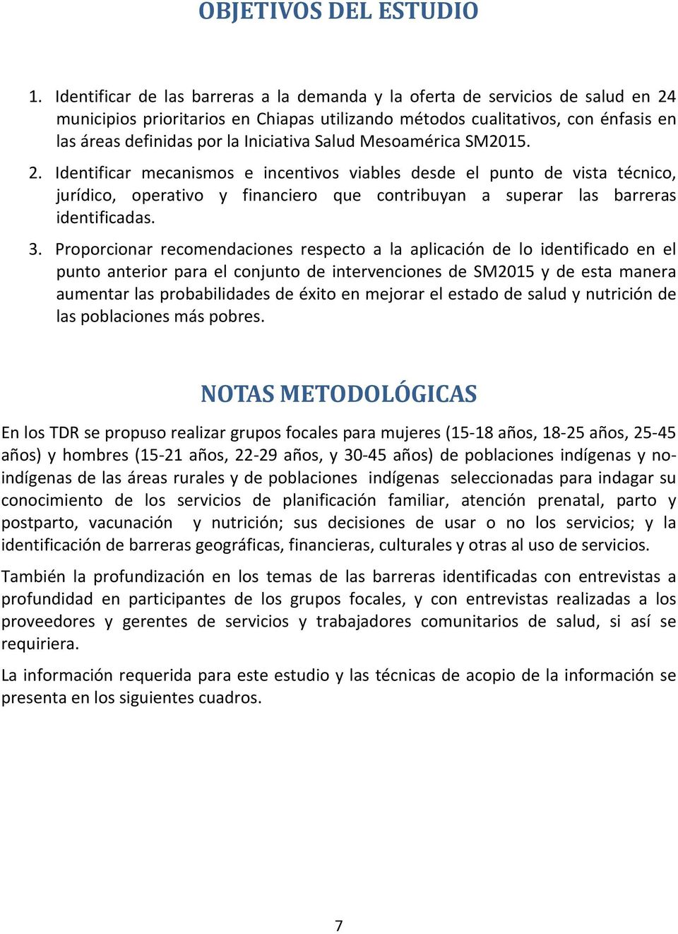Iniciativa Salud Mesoamérica SM2015. 2.