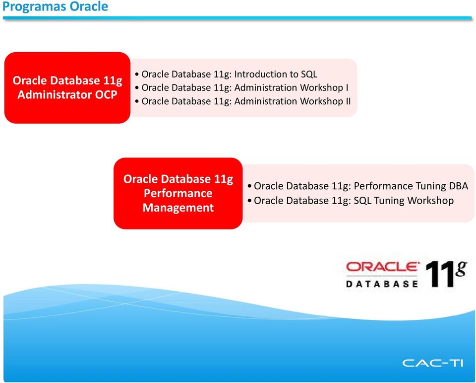 Database 11g: Administration Workshop II Oracle Database 11g Performance