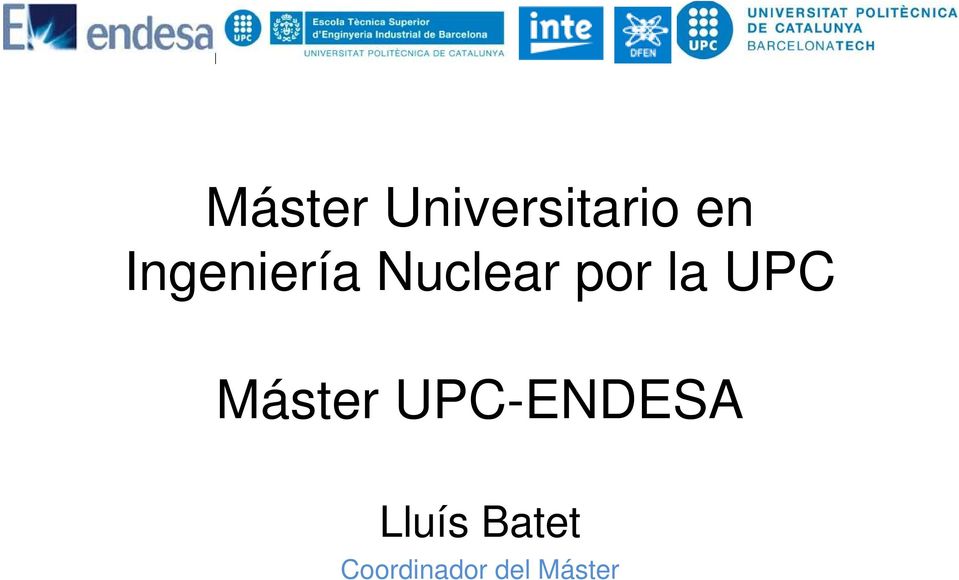 UPC Máster UPC-ENDESA