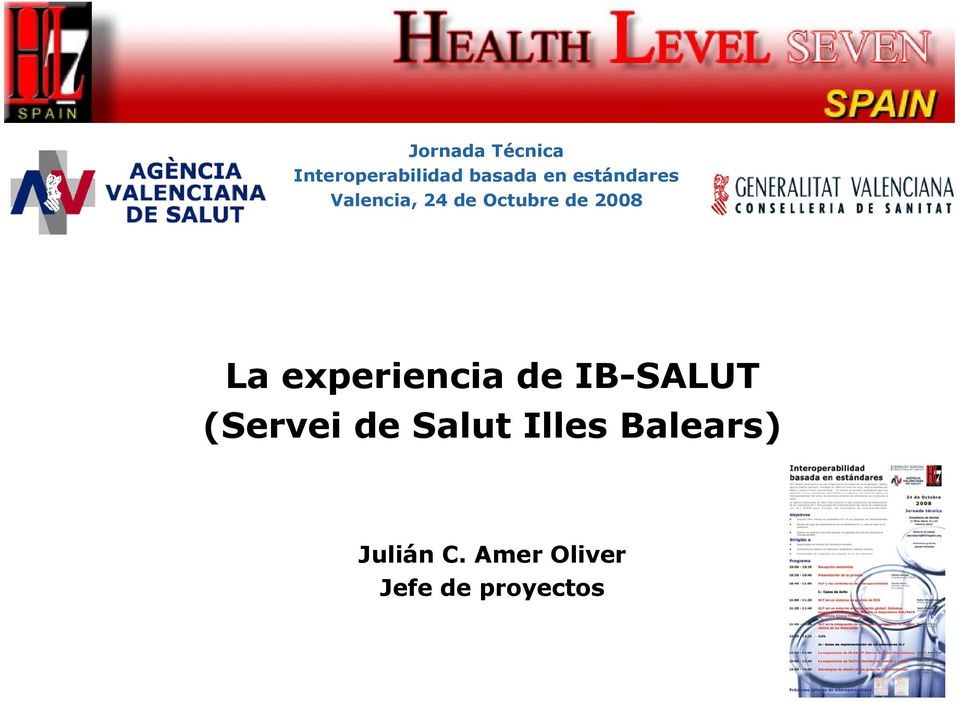 experiencia de IB-SALUT (Servei de Salut Illes