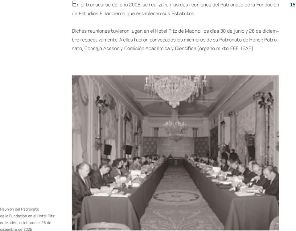 15 Dichas reuniones tuvieron lugar, en el Hotel Ritz de Madrid, los días 30 de junio y 26 de diciembre respectivamente.