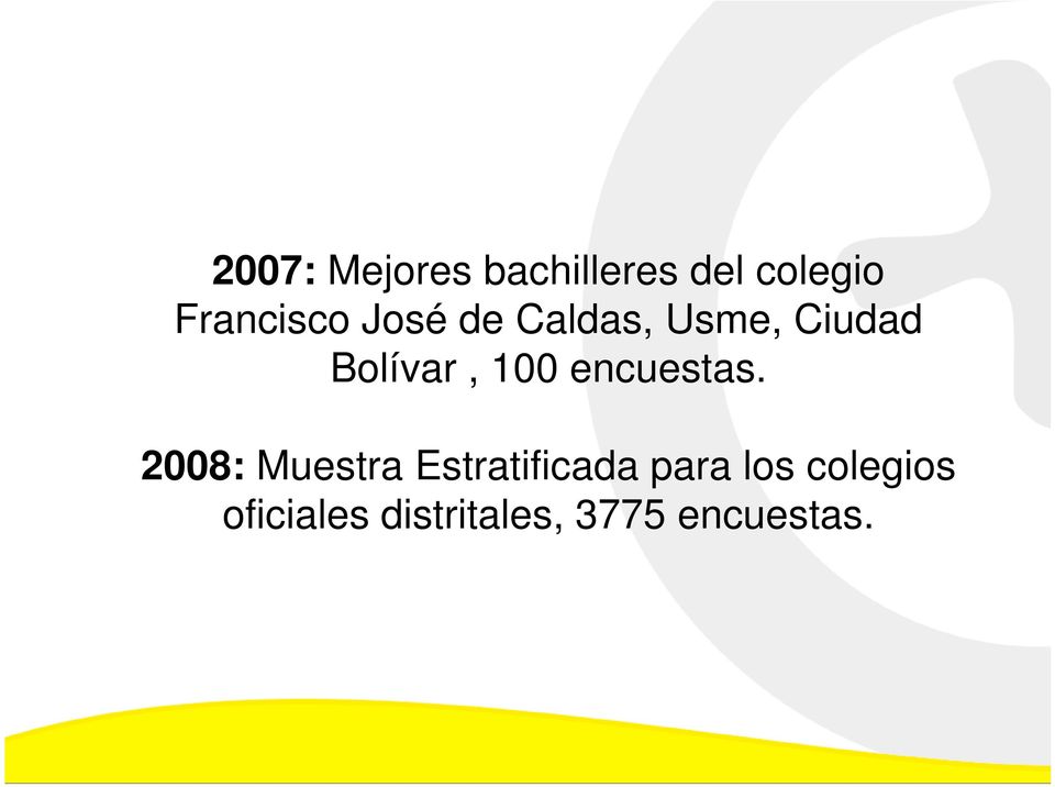 Bolívar, 100 encuestas.