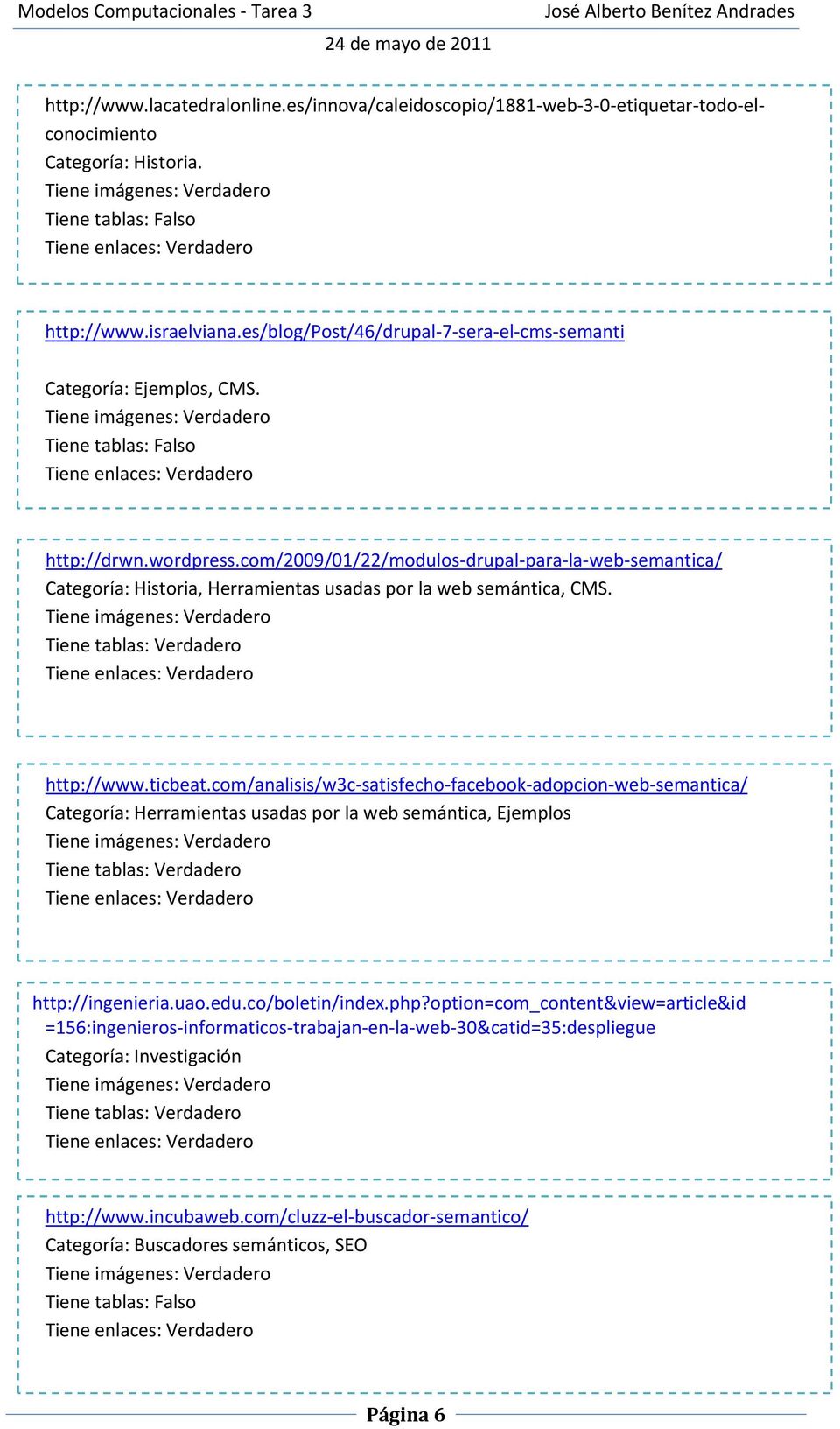 com/2009/01/22/modulos drupal para la web semantica/ Categoría: Historia, Herramientas usadas por la web semántica, CMS. Tiene tablas: Verdadero http://www.ticbeat.