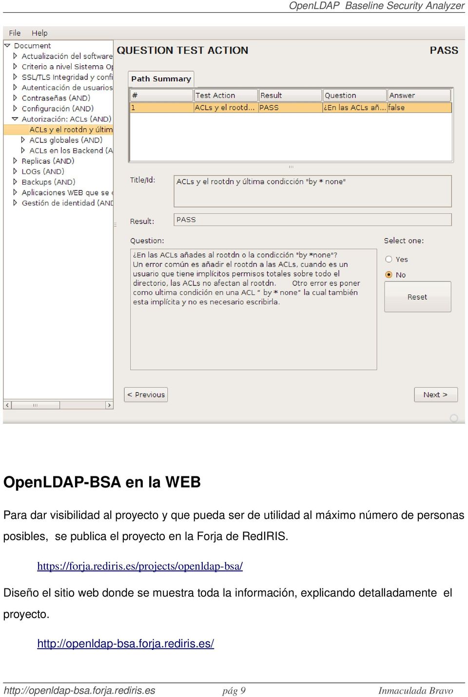 es/projects/openldap bsa/ Diseño el sitio web donde se muestra toda la información, explicando