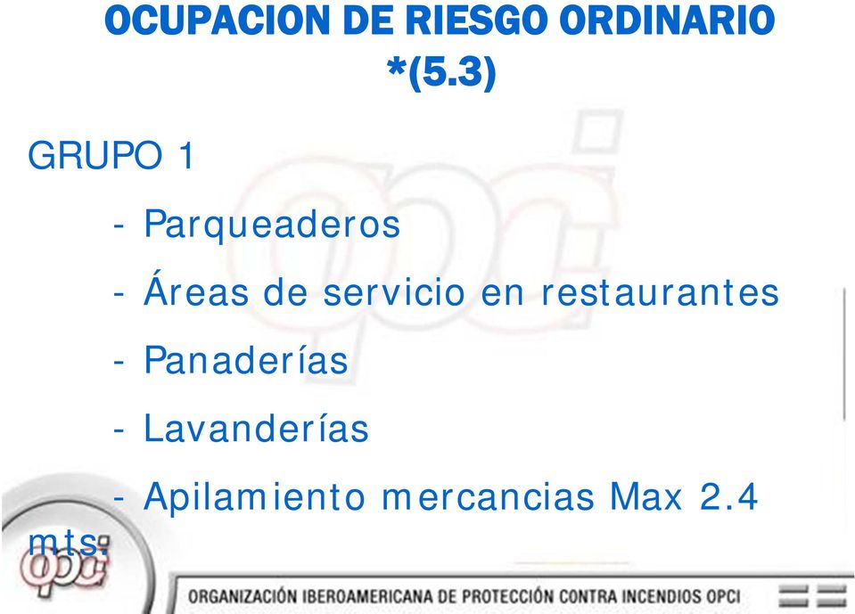3) - Áreas de servicio en restaurantes