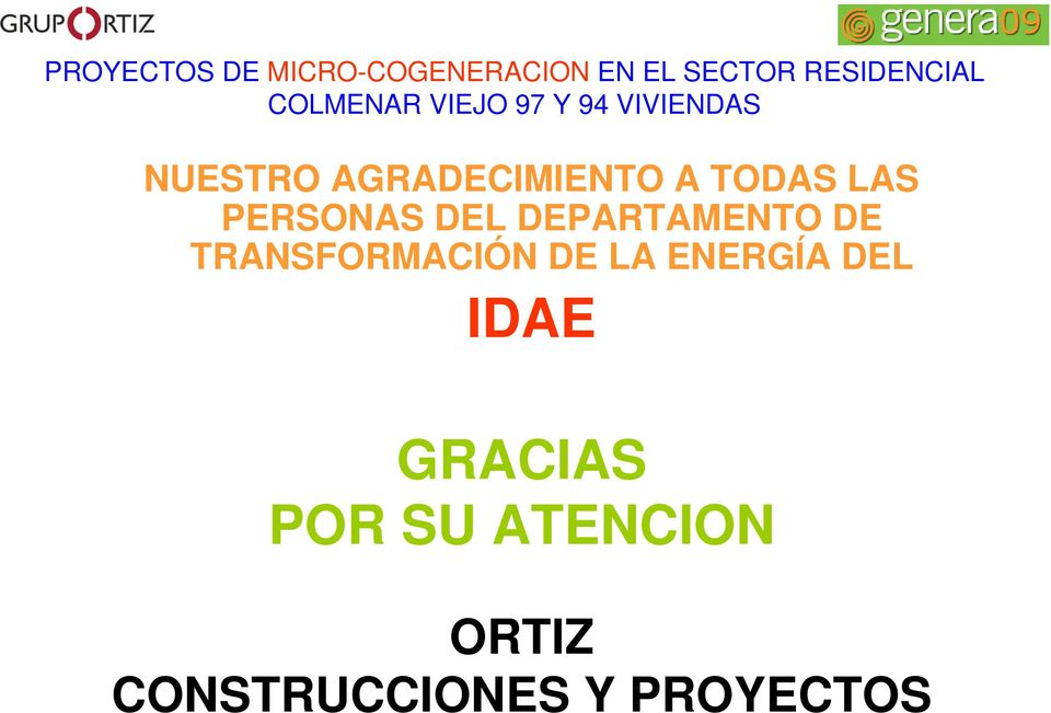 TRANSFORMACIÓN DE LA ENERGÍA DEL IDAE