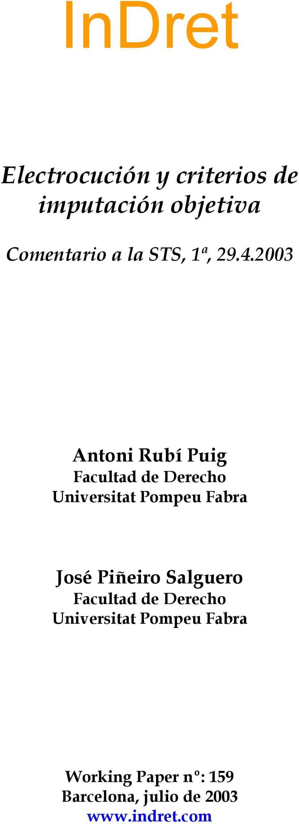 2003 Antoni Rubí Puig Facultad de Derecho Universitat Pompeu Fabra
