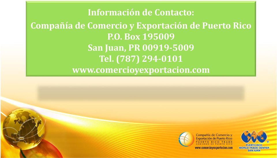 O. Box 195009 San Juan, PR 00919-5009