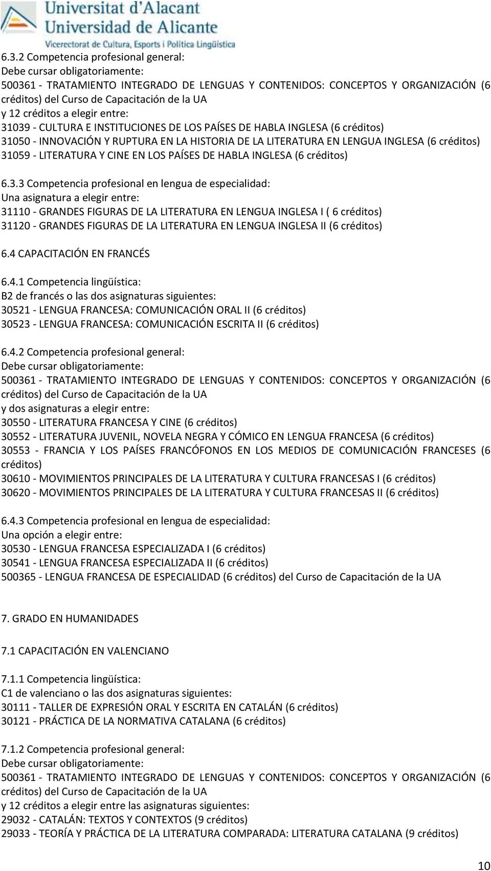059 - LITERATURA Y CINE EN LOS PAÍSES DE HABLA INGLESA (6 créditos) 6.3.