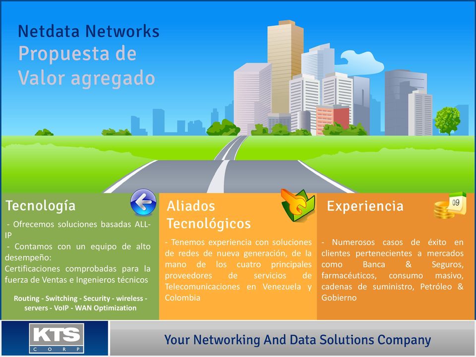 redes de nueva generación, de la mano de los cuatro principales proveedores de servicios de Telecomunicaciones en Venezuela y Colombia -