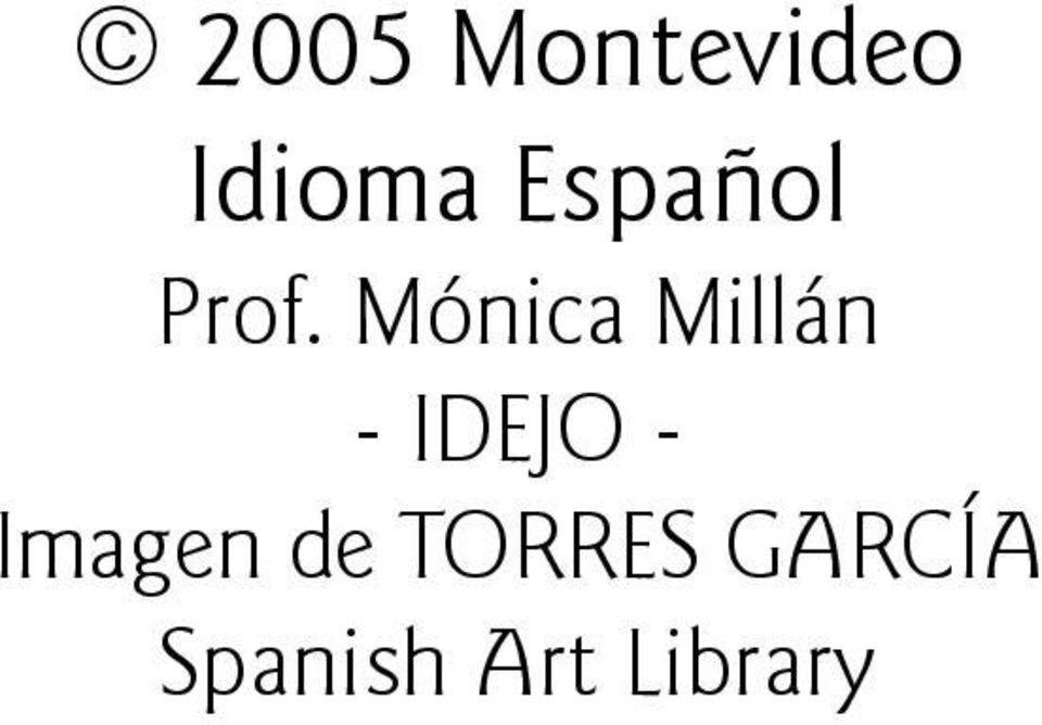 TORRES GARCÍA Spanish Art Library C u a