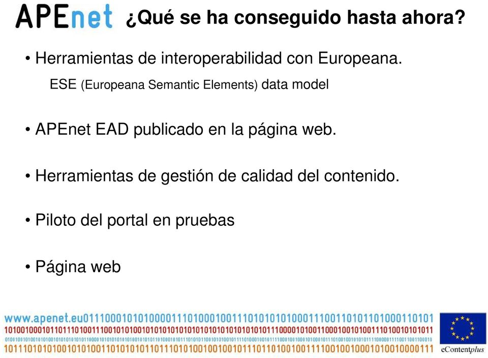 ESE (Europeana Semantic Elements) data model APEnet EAD