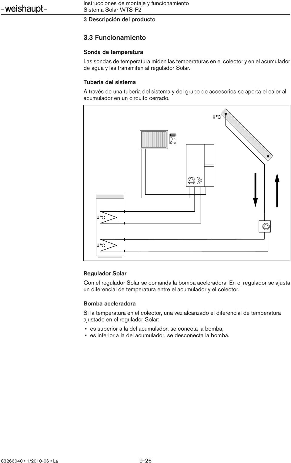 Tubería del sistema A través de una tubería del sistema y del grupo de accesorios se aporta el calor al acumulador en un circuito cerrado.
