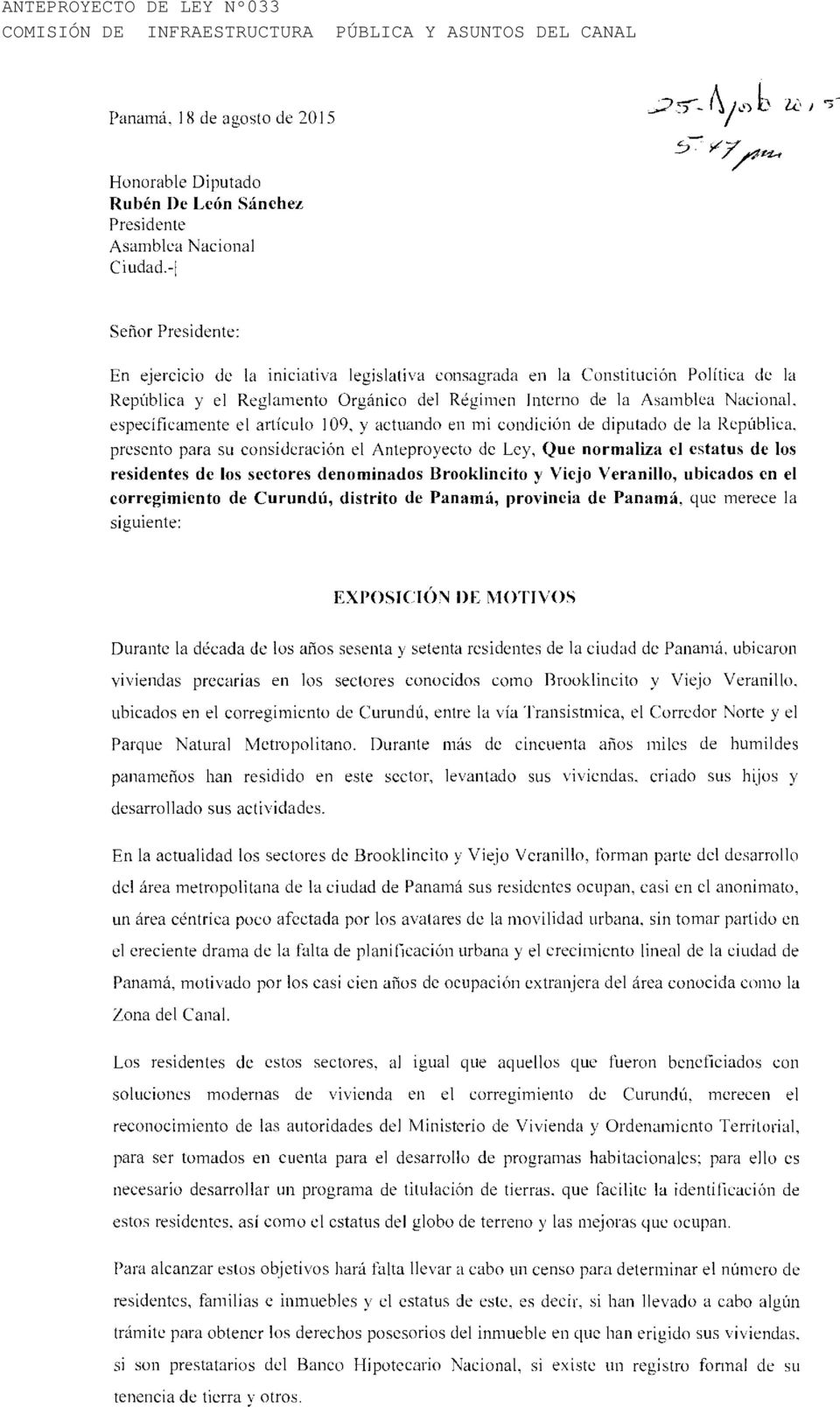Política de la República y el Reglamento Orgánico del Régimen Interno de la Asamblea Nacional.