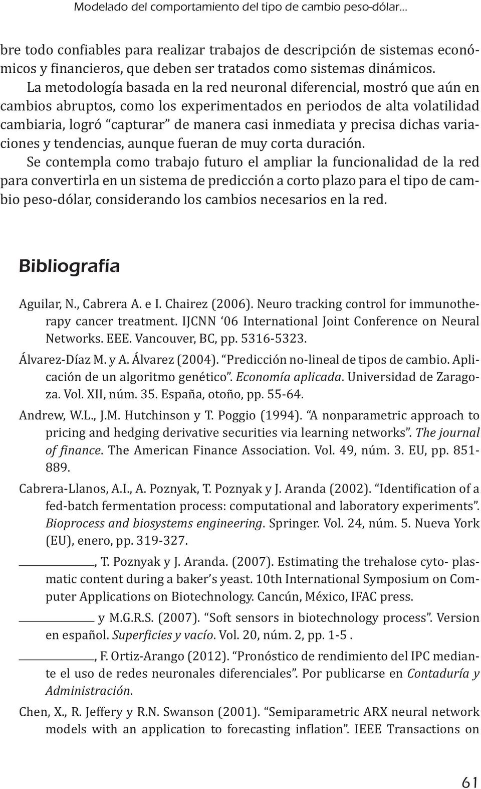 Economía aplicada- The journal Bioprocess and biosystems