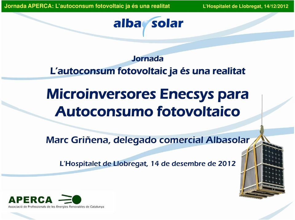 realitat Microinversores Enecsys para Autoconsumo fotovoltaico Marc
