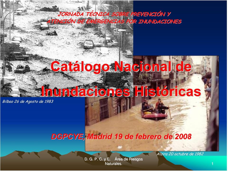 1983 Catálogo Nacional de Inundaciones Históricas