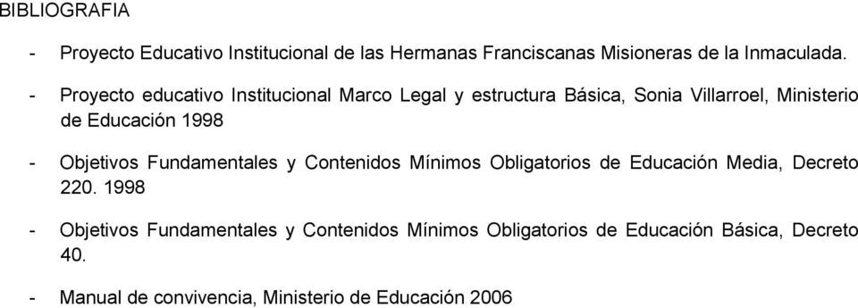 Objetivos Fundamentales y Contenidos Mínimos Obligatorios de Educación Media, Decreto 220.