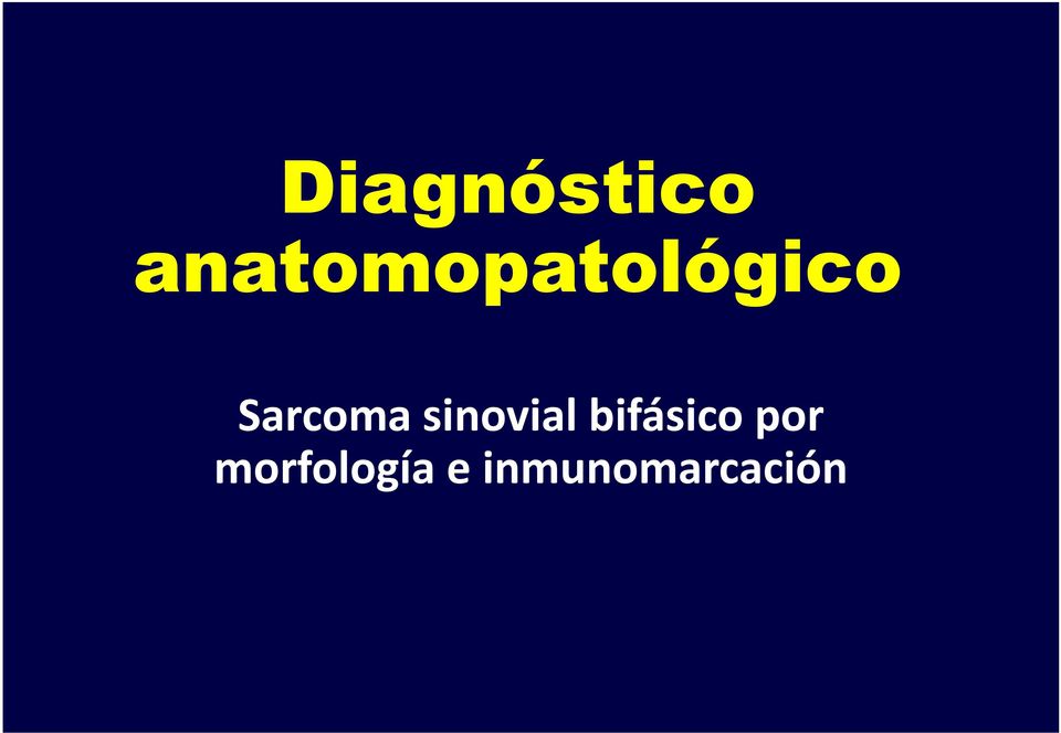 Sarcoma sinovial