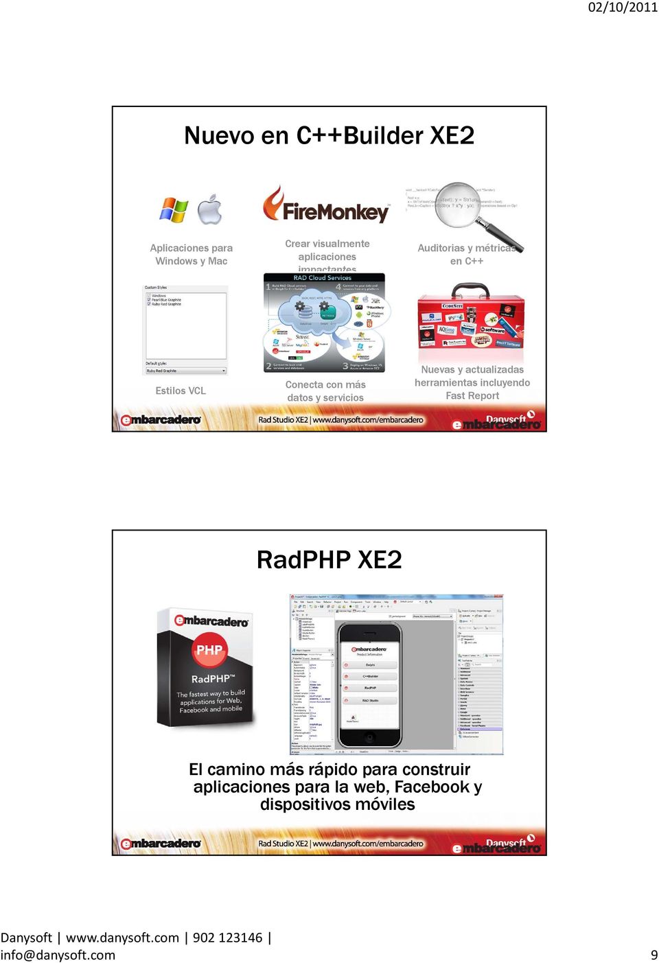 Nuevas y actualizadas herramientas incluyendo Fast Report RadPHP XE2 El camino más