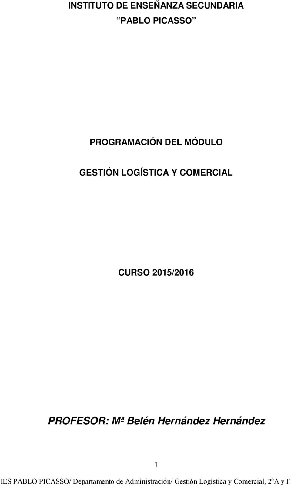 LOGÍSTICA Y COMERCIAL CURSO 2015/2016