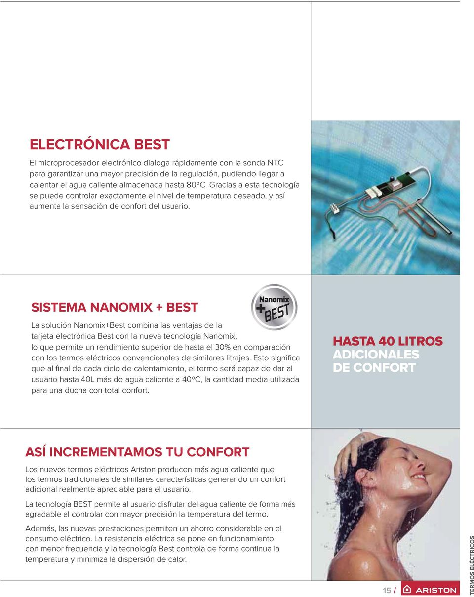 SISTEMA NANOMIX + BEST La solución Nanomix+Best combina las ventajas de la tarjeta electrónica Best con la nueva tecnología Nanomix, lo que permite un rendimiento superior de hasta el 30% en