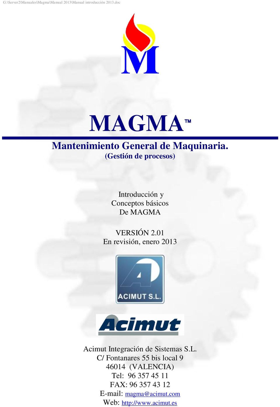 (Gestión de procesos) Introducción y Conceptos básicos De MAGMA VERSIÓN 2.