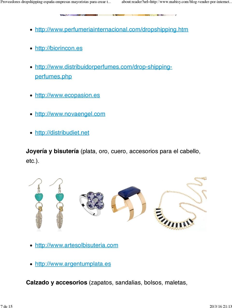 com http://distribudiet.net Joyería y bisutería (plata, oro, cuero, accesorios para el cabello, etc.).