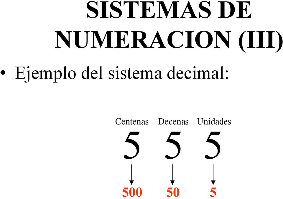 sistema decimal: