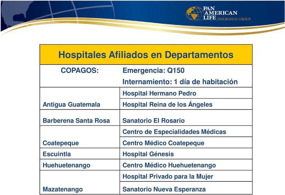 Pedro Hospital Reina de los Ángeles Sanatorio El Rosario Centro de Especialidades Médicas Centro Médico