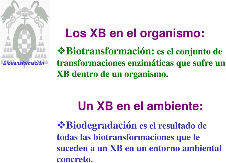 Un XB en el ambiente: Biodegradación es el resultado de todas