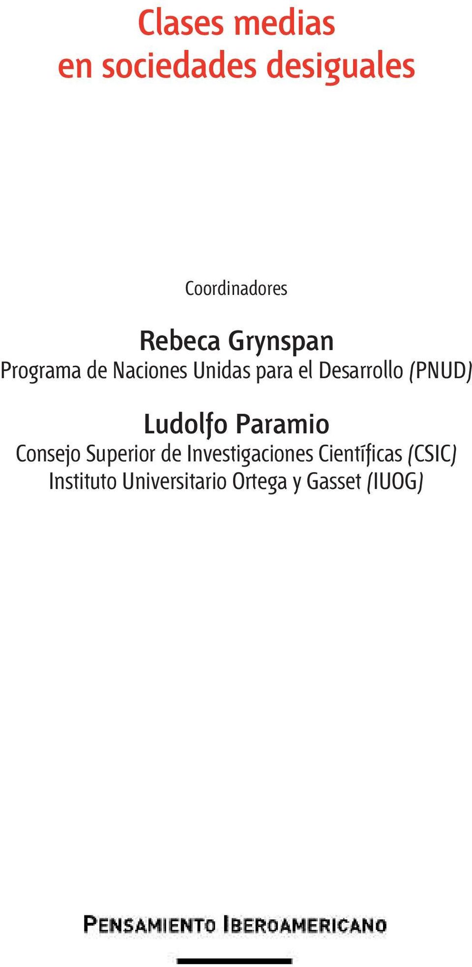(PNUD) Ludolfo Paramio Consejo Superior de Investigaciones