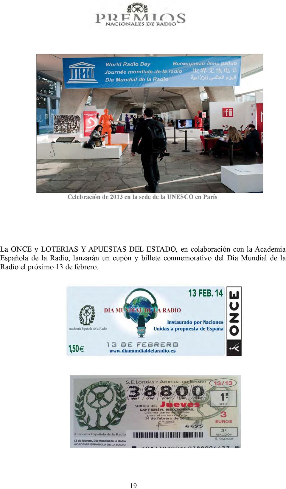 Academia Española de la Radio, lanzarán un cupón y billete