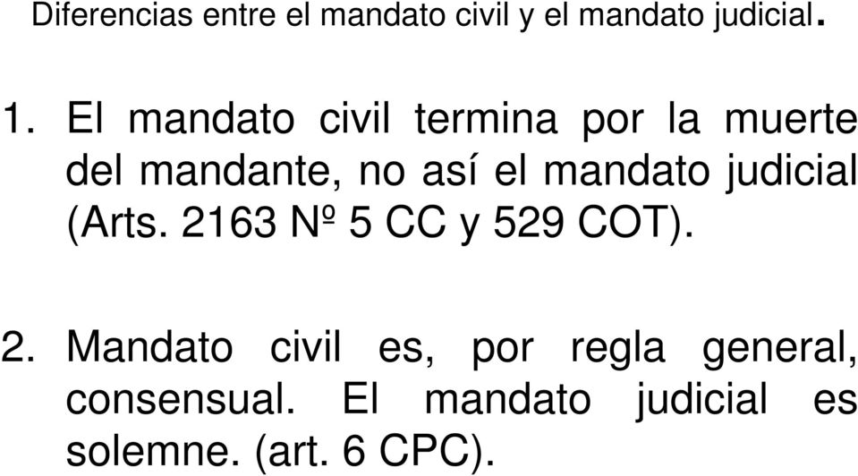 mandato judicial (Arts. 21
