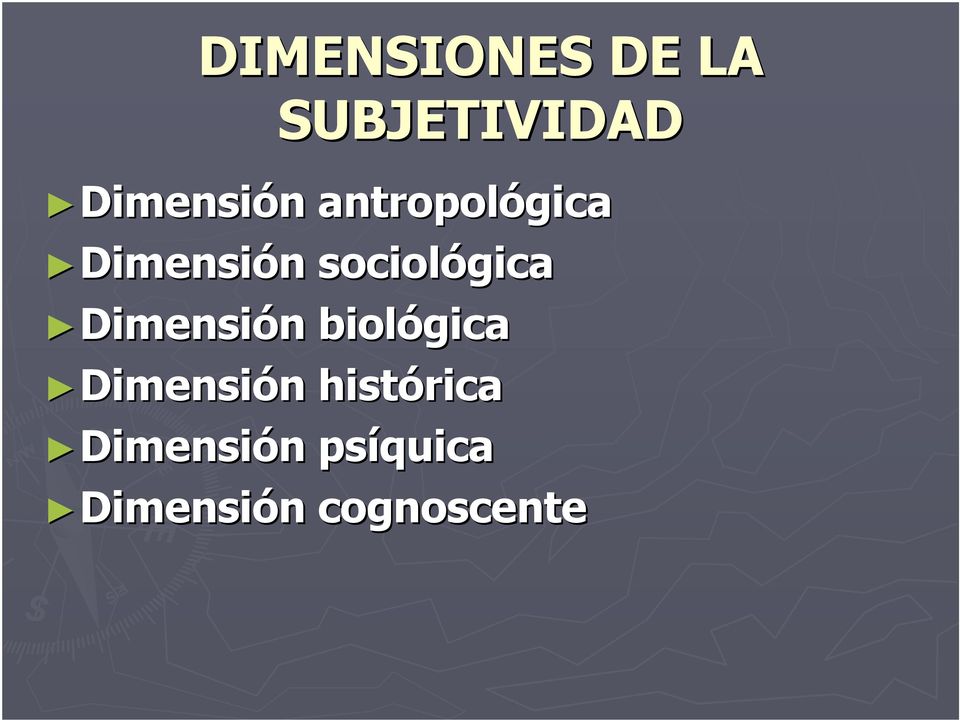 Dimensión n biológica Dimensión n