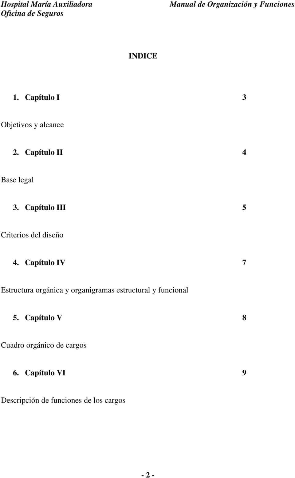 Capítulo IV 7 Estructura orgánica y organigramas estructural y funcional