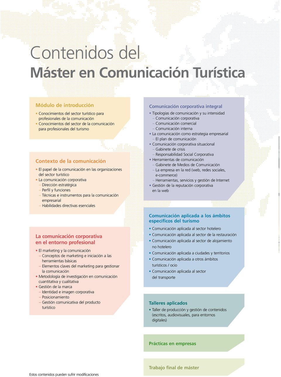Técnicas e instrumentos para la comunicación empresarial Habilidades directivas esenciales Comunicación corporativa integral Tipologías de comunicación y su intensidad Comunicación corporativa