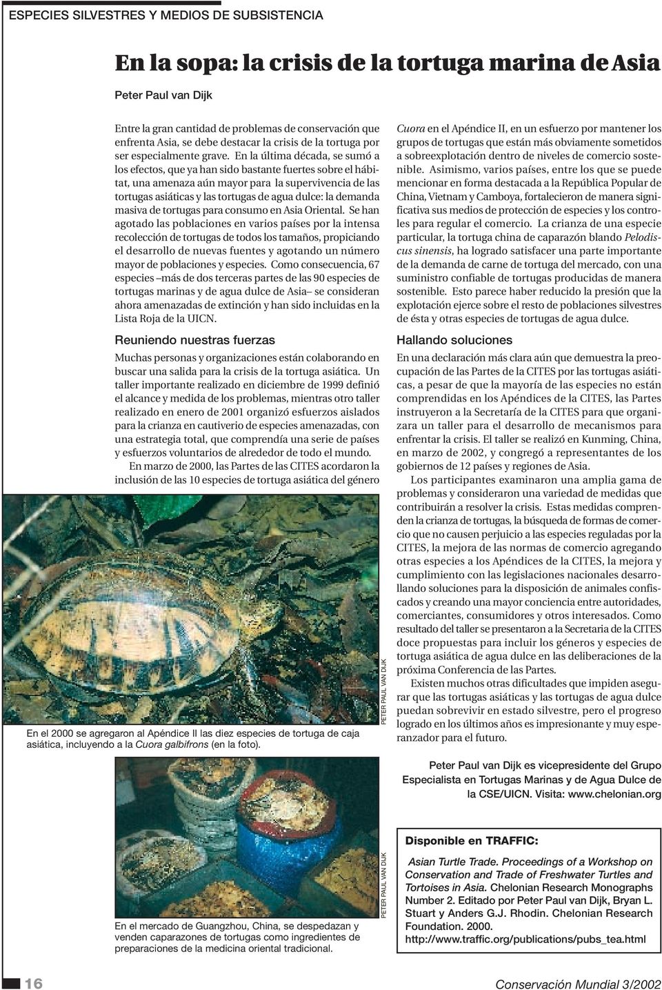 En la última década, se sumó a los efectos, que ya han sido bastante fuertes sobre el hábitat, una amenaza aún mayor para la supervivencia de las tortugas asiáticas y las tortugas de agua dulce: la