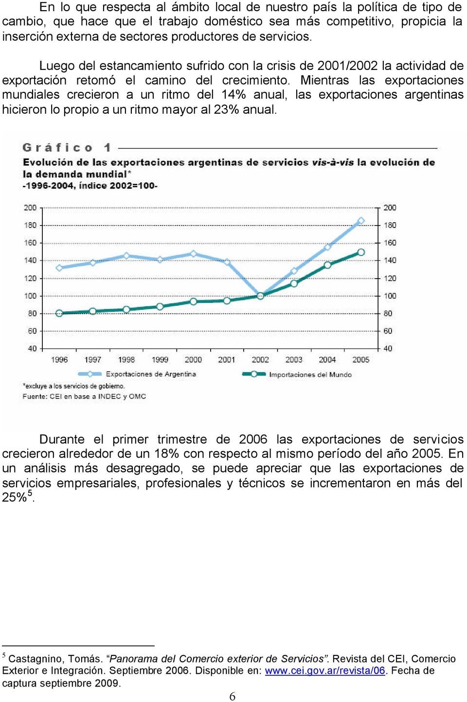 Mientras las exportaciones mundiales crecieron a un ritmo del 14% anual, las exportaciones argentinas hicieron lo propio a un ritmo mayor al 23% anual.