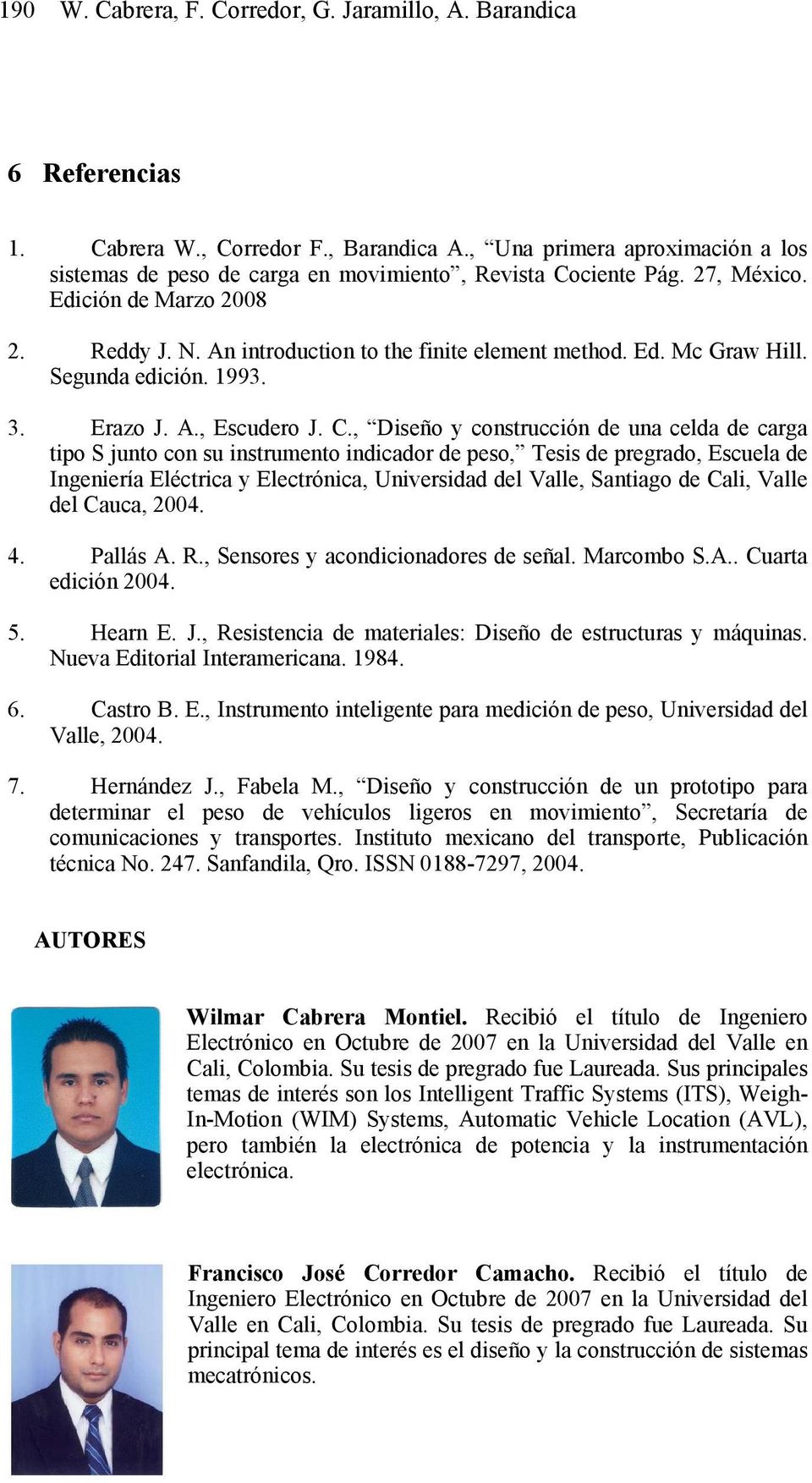 Segunda edición. 1993. 3. Erazo J. A., Escudero J. C.