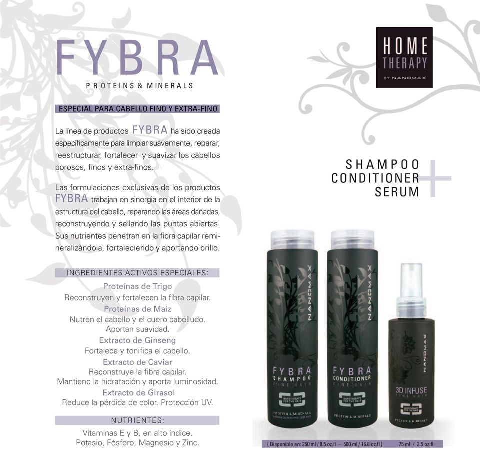 Las formulaciones exclusivas de los productos FYBRA trabajan en sinergia en el interior de la estructura del cabello, reparando las áreas dañadas, reconstruyendo y sellando las puntas abiertas.