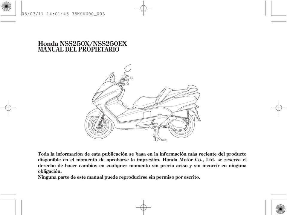 impresión. Honda Motor Co., Ltd.