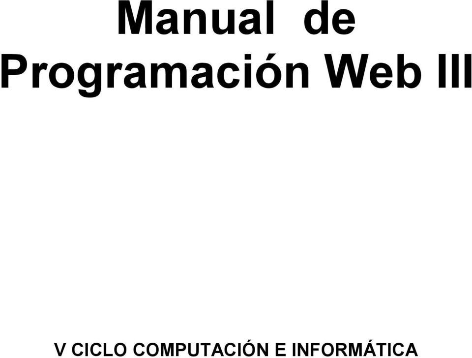 Web III V CICLO