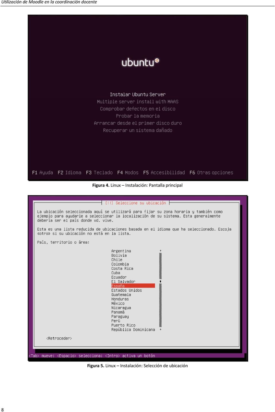 Linux Instalación: Pantalla principal