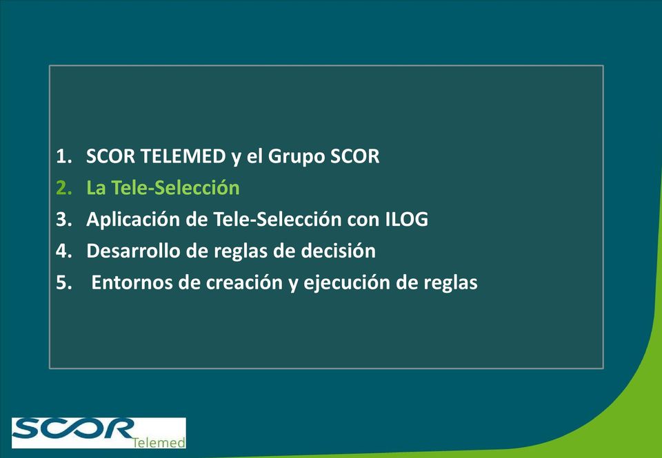 Aplicación de Tele-Selección con ILOG 4.
