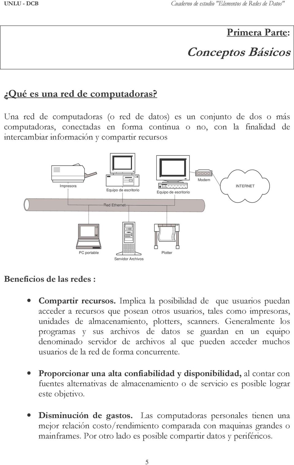 Equipo de escritorio Equipo de escritorio INTERNET Red Ethernet PC portable Servidor Archivos Plotter Beneficios de las redes : Compartir recursos.