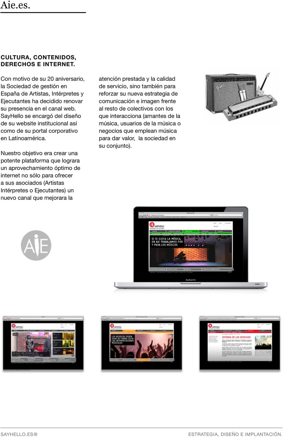 SayHello se encargó del diseño de su website institucional así como de su portal corporativo en Latinoamérica.